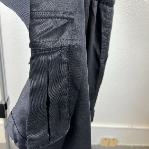 AnyBody Mixed Media Cargo Jumpsuit Black Size M - Picture 6 of 8